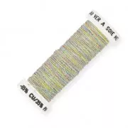 Fil à broder métallisé tressé 4 Au ver à soie - pour broderie Arlequin (037) x10m