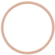 Anneau de montage et tissage rond 20 mm - Doré rose x1