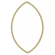 Anneau de montage et tissage navette travaillée 21x13 mm en laiton brut