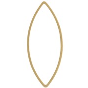 Anneau de montage et tissage navette 41x17 mm en laiton brut x1|raw }}