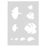 Gabarit pour pâte polymère 210x148 mm motifs Feuilles