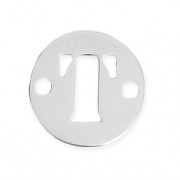 Intercalaire rond 2 trous lettre T 8.5 mm en Argent 925 x1|raw }}