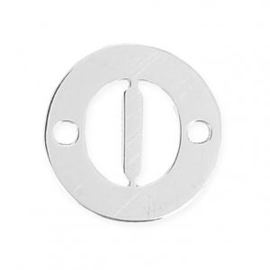 Intercalaire rond 2 trous lettre O 8.5 mm en Argent 925 x1