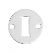 Intercalaire rond 2 trous lettre I 8.5 mm en Argent 925 x1