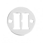 Intercalaire rond 2 trous lettre H 8.5 mm en Argent 925 x1