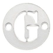 Intercalaire rond 2 trous lettre G 8.5 mm en Argent 925 x1