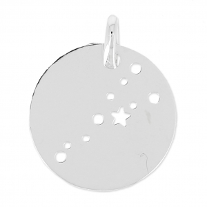 Pendentif constellation Taureau pour collier & bijoux DIY - 18 mm en Argent 925 x1
