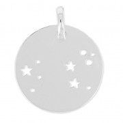 Pendentif constellation Lion pour collier et bijoux DIY - 18 mm en Argent 925 x1