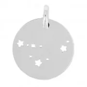 Pendentif constellation Capricorne pour collier & bijoux DIY - 18mm Argent 925 x1