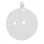 Pendentif constellation Belier pour collier et bijoux DIY - 18 mm en Argent 925 x1