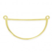 Intercalaire demi-cercle 2 anneaux à personnaliser 20x37 mm doré à l'or fin x1