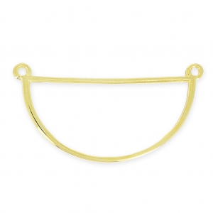 Intercalaire demi-cercle 2 anneaux à personnaliser 20x37 mm doré à l'or fin x1