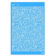 Silk Screen Moiko pour Pâte polymère 74x105 mm - Motif labyrinthe 7.24