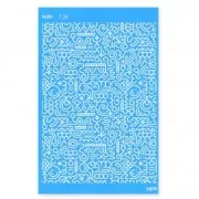 Silk Screen Moiko pour Pâte polymère 74x105 mm - Motif labyrinthe 7.24