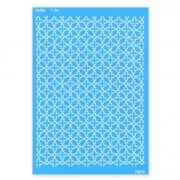 Silk Screen Moiko pour Pâte polymère 74x105 mm - Motif carreau de ciment 7.34