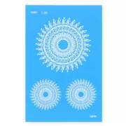 Silk Screen Moiko pour Pâte polymère 74x105 mm - Motif mandalas 2.06