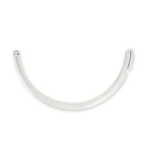 Demi bracelet à personnaliser avec crochet pour cordon 1mm Placage Argent fin vieilli