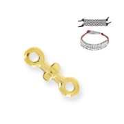 Composant avec une rondelle 12 mm pour des lacets de 1.5 mm Doré à l'or fin x1