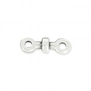 Composant avec une rondelle 12 mm pour des lacets de 1.5 mm Placage Argent fin vieilli