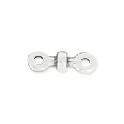 Composant avec une rondelle 12 mm pour des lacets de 1.5 mm Placage Argent fin vieilli