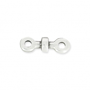 Composant avec une rondelle 12 mm pour des lacets de 1.5 mm Placage Argent fin vieilli