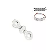 Composant avec une rondelle 12 mm pour des lacets de 1.5 mm Placage Argent fin vieilli