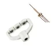 Embout double avec 3 trous pour tissage de perles et pour cordon 1.5mm ar v