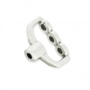 Embout double avec 3 trous pour tissage de perles et pour cordon 1.5mm ar v