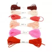 Fil à broder en soie pour broderie et couture - Soie d'Alger Rose Fluo (1033) x5m