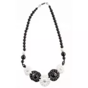 Perles en verre tchèque 3 trous Cali Beads 3x8mm Chartreuse Silk x30