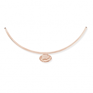 Pendentif tube serti pour cabochon PureCrystal 4120 18x13 mm doré rose  x1