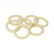 Set de 7 anneaux en bois brut naturel pour bijoux, déco, rideaux 30 mm x1