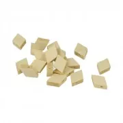 Set de 20 perles losanges en bois brut naturel 20x13 mm x1