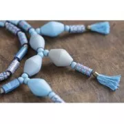 Set de 25 perles hexagonales en bois brut naturel 10x5 mm x1