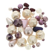 Assortiment de perles de bohème nacrées - Rose x50g|raw }}