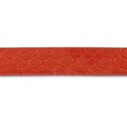 Ruban fantaisie matière synthétique 5 mm effet reptile Red Coral Métallisé x1.2m|raw }}