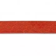 Ruban fantaisie matière synthétique 5 mm effet reptile Red Coral Métallisé x1.2m