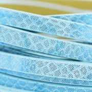 Ruban fantaisie en matière synthétique 5 mm effet reptile Bleu Métallisé x1.2m