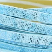 Ruban fantaisie en matière synthétique 5 mm effet reptile Bleu Métallisé x1.2m