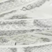 Ruban fantaisie en matière synthétique 5 mm effet reptile Blanc Métallisé x1.2m