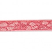 Ruban fantaisie en matière synthétique 5 mm effet reptile Rose x1.2m