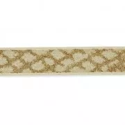 Ruban fantaisie en matière synthétique 5 mm effet reptile Naturel x1.2m