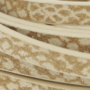 Ruban fantaisie en matière synthétique 5 mm effet reptile Naturel x1.2m