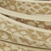 Ruban fantaisie en matière synthétique 5 mm effet reptile Naturel x1.2m