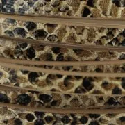 Ruban fantaisie en matière synthétique 5 mm effet reptile Marron x1.2m