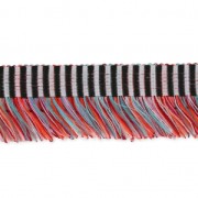 Galon franges 20 mm Noir/Blanc/Multicolore  x30cm|raw }}