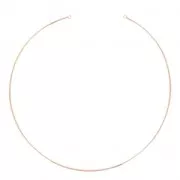 Tour de cou avec 2 anneaux à décorer 39 cm doré rose x1