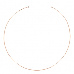 Tour de cou avec 2 anneaux à décorer 39 cm doré rose x1