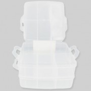 Mallette de rangement pour Loisirs créatifs 3 niveaux 16x16x13 cm 18 comp