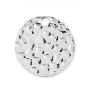 Sequin rond martelé 10 mm en Argent 925 x1
